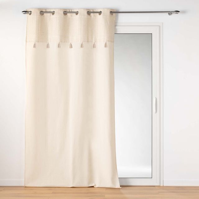 Perdea boho cu ciucuri, IZIGOLD, 140 x 240 cm