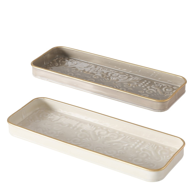 Platou
dreptunghiular
Estama,
35 x 13 cm, bej