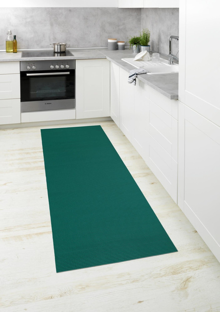 Covor antiderapant UNI, 65 x 200 cm, verde închis, WENKO