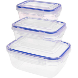 Set caserole pentru alimente, 3 bucati, plastic