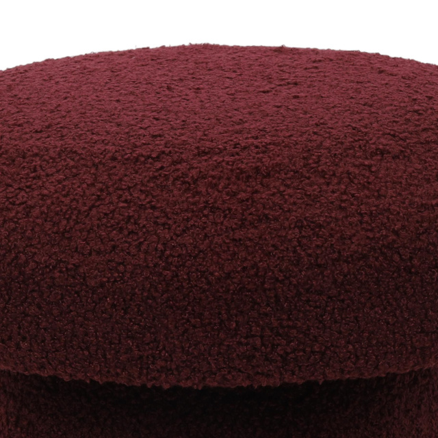 Puf rotund tapițat TEDDY ciupercă boucle, Ø 43 x 38 cm