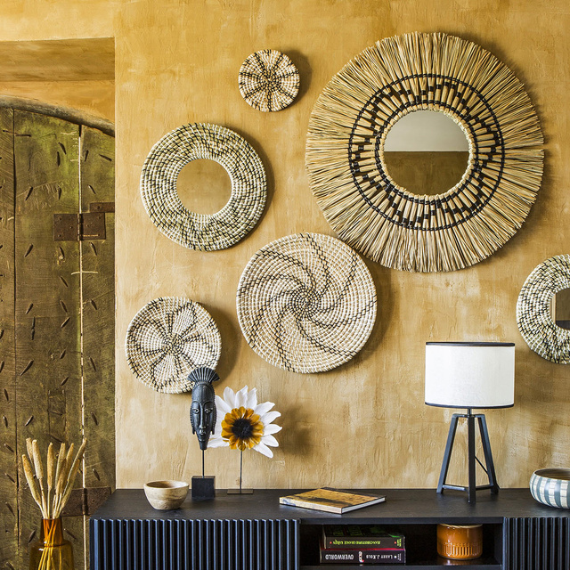 Decorarea peretelui cu iarbă de mare