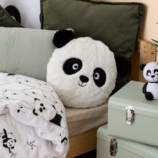 Pernă rotundă PANDA cu urechi, Ø 27 cm