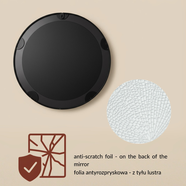 Oglindă de perete rotundă SVEA, Ø 50 cm