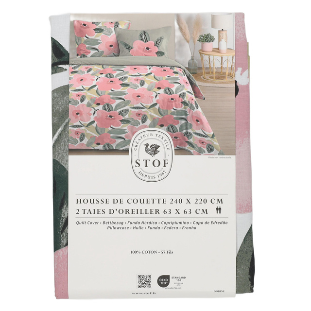 Set lenjerie de pat din bumbac, DORINE, 240 x 220 cm