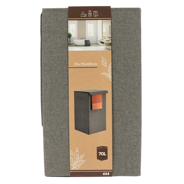 Coș de rufe textil LAGOM, închis, 70 l
