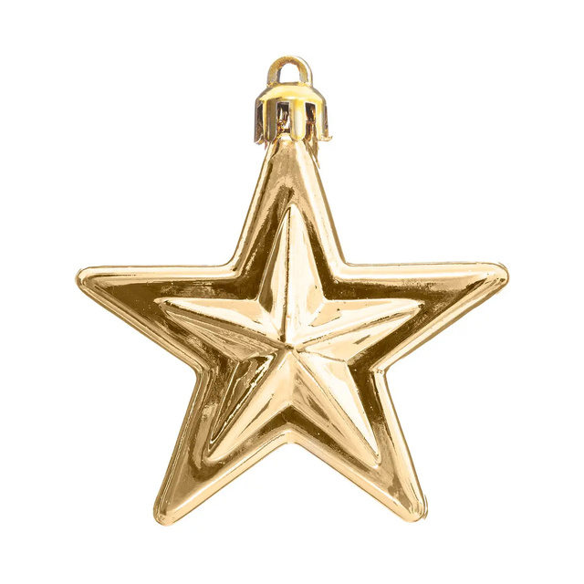 Decoratiuni de Craciun, stele din plastic, 6 buc.