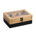 Cutie de ceai din bambus cu 6 compartimente, 21 x 15 x 8 cm