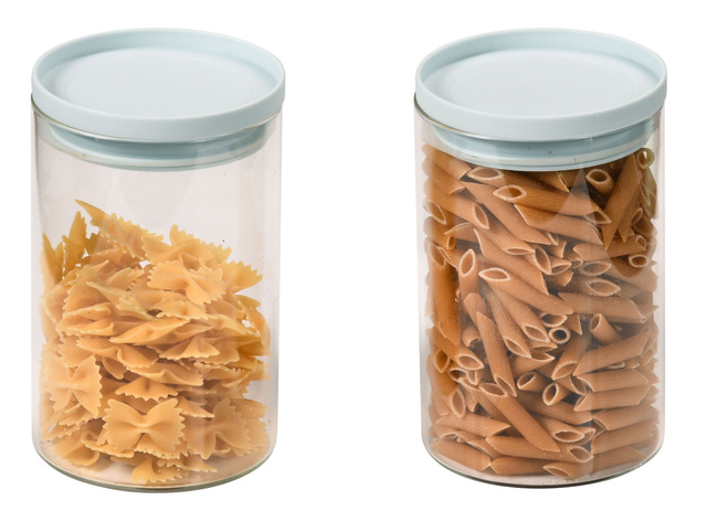 Set două recipiente de depozitare din sticlă, 10 x 15 cm, Kesper