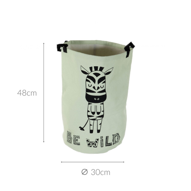 Geanta pentru jucarii sau rufe Safari, panza, Ø 30 cm