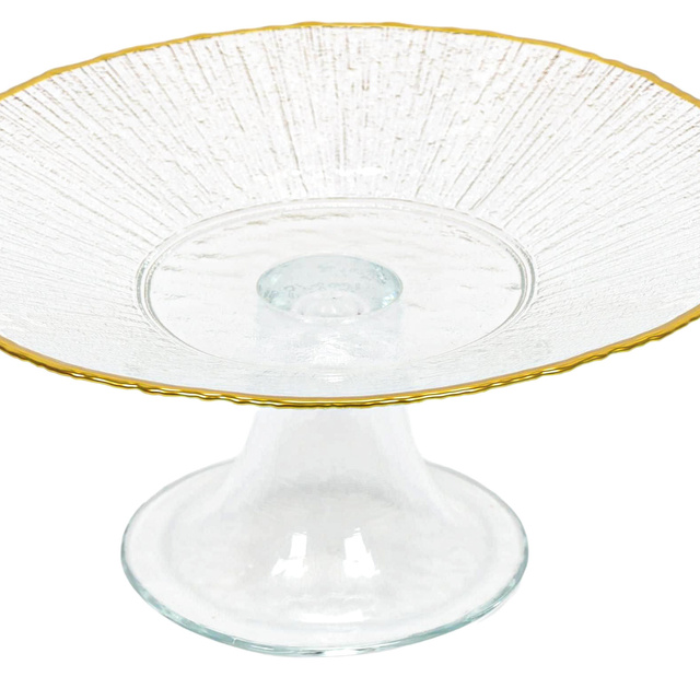 Platou pentru tort cu margine aurie DATURA, 21 cm