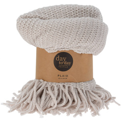 Pătură boho cu ciucuri, din tricot, 120 x 150 cm