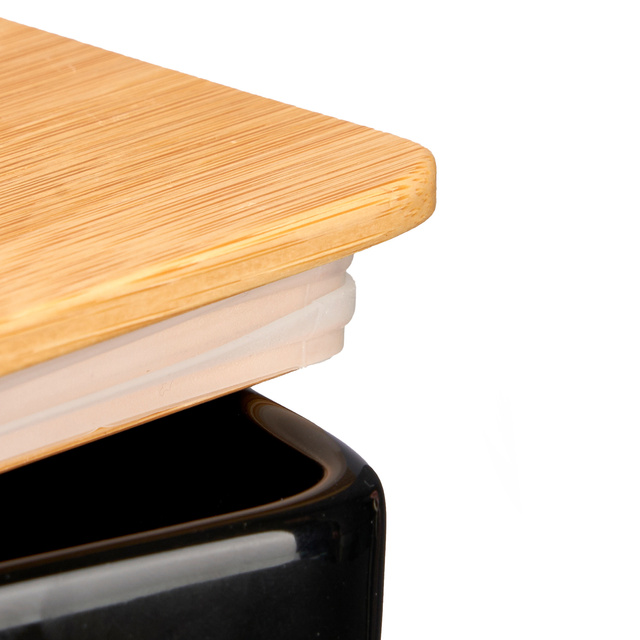 Recipient din bambus cu sertar ECANU, 30 x 30 x 10 cm