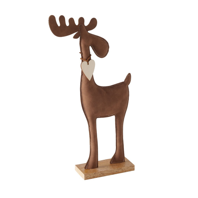 Figurina de ren handmade BOONER, 34 cm, maro