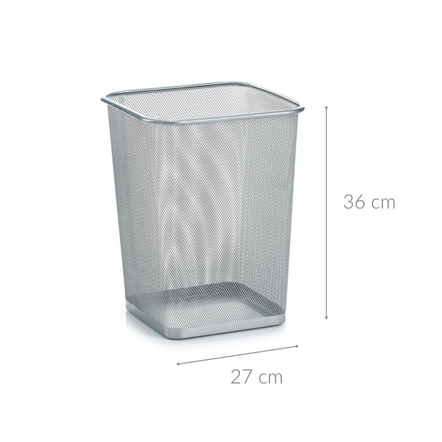 Cos de hartie din otel, ZELLER, Argintiu