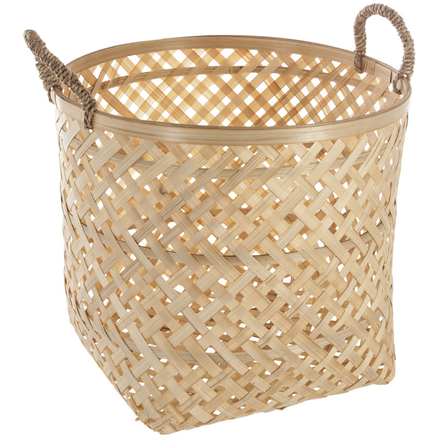 Cosuri depozitare NATURAL, din bambus impletit, 3 bucati