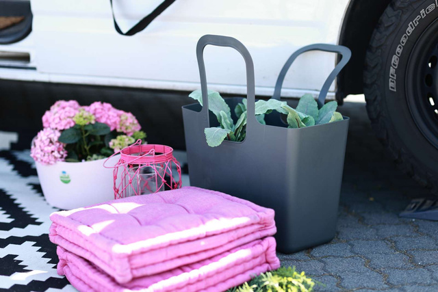 Geantă multifuncțională pentru cumpărături, plajă TASCHE XL, KOZIOL, gri cenușiu natural