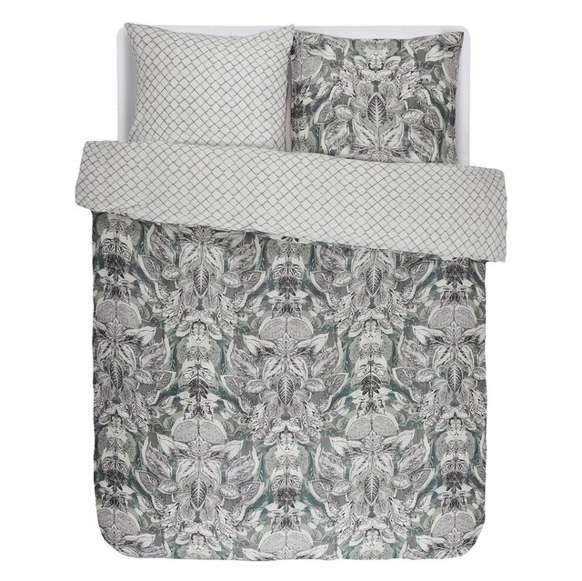 Set de lenjerie de pat din bumbac pentru 2 persoane, set de fețe de pernă din satin, 100% bumbac, 200 x 220 cm, Essenza