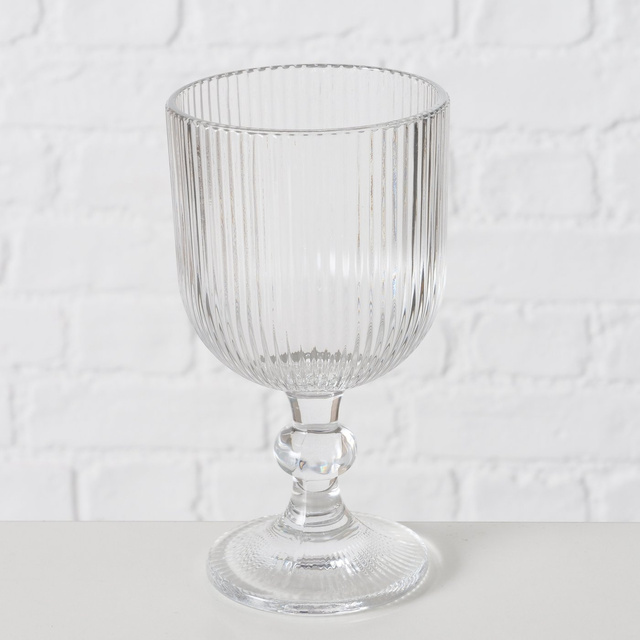 Pahar pentru vin din sticla canelata Rigano