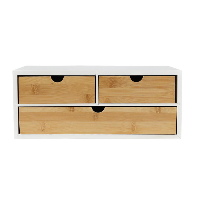 Organizator de birou cu sertare din bambus