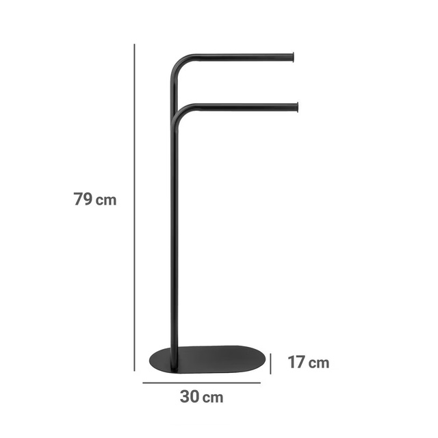 Suport metalic pentru prosoape LEVANTE, înălțime 79 cm