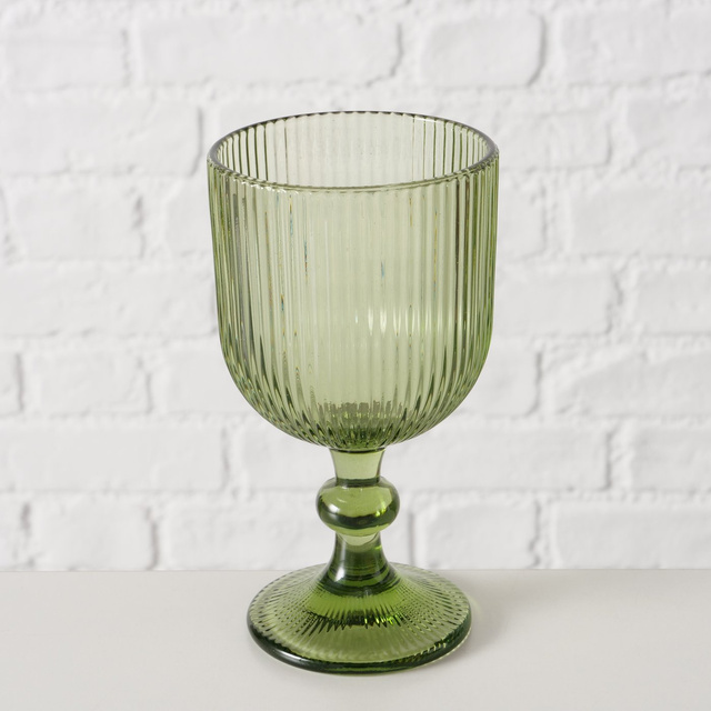 Pahar de vin din sticla canelata RIGANO