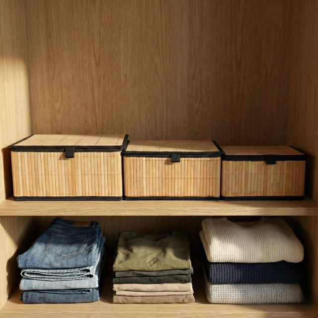 Set de coșuri închise de trei dimensiuni TILVA, negru