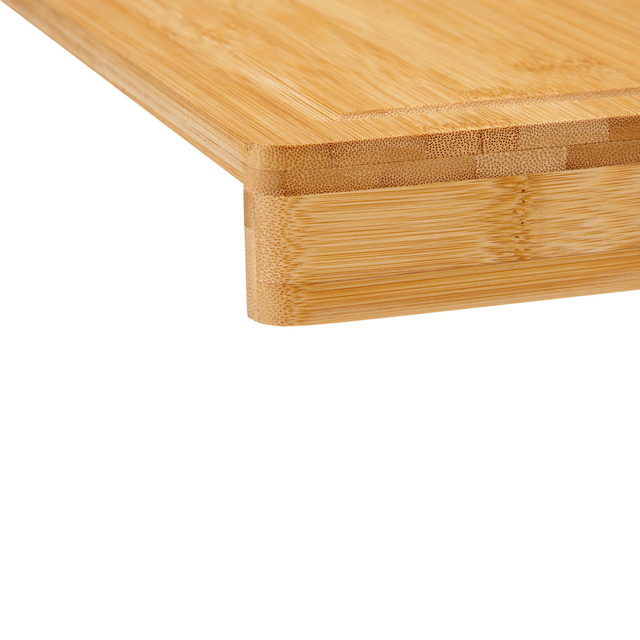 Tocator din bambus cu margine pentru blat, 46 x 53 x 4,3 cm