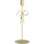 Candelabru metalic, aurit, 25 cm