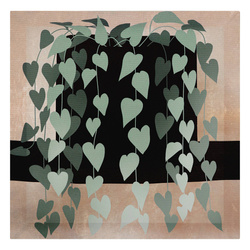 Tablou canvas JENNIFER, desen cu planta in ghiveci, 28 x 28 cm