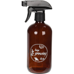 Pulverizator pentru flori KEEP GROWING, plastic in culoarea sticlei de culoare maro, 500 ml