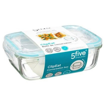 Recipient pentru alimente din sticlă , 2 compartimente, 1,1 L