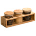 Organizatoare, inchise ermetic, polita din bambus, 3 bucati, Kesper