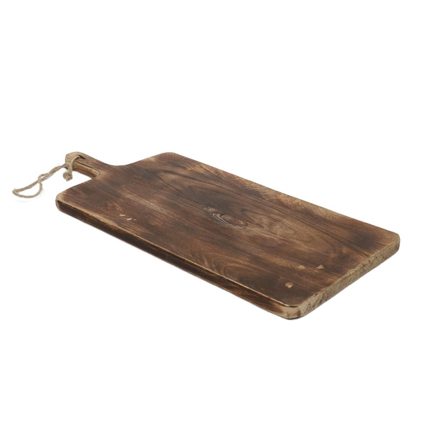 Tocator și tava de servire, lemn de mango, 57 cm