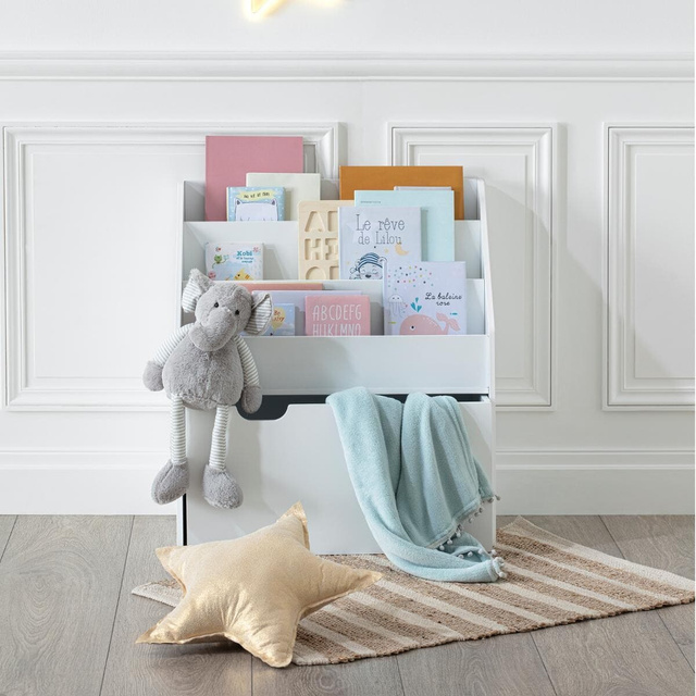 Bibliotecă cu sertar, 3 rafturi