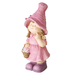 Figurina decorativa Copil cu floare, inaltime 45 cm