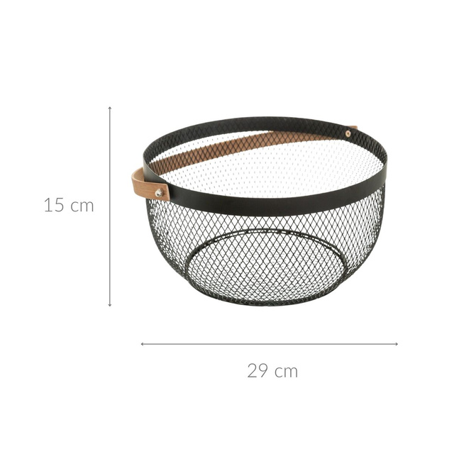 Coș de fructe METAL RETRO, 29 cm, negru