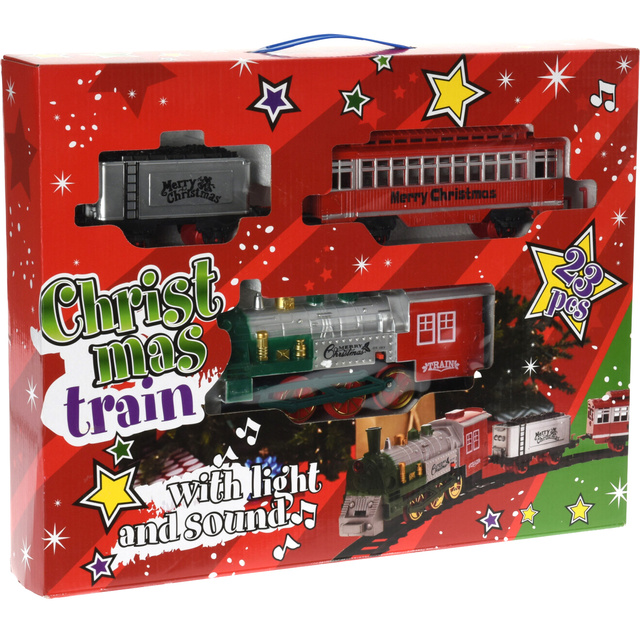 Tren de Crăciun, cu sunet și iluminare