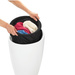 Coș de rufe cu scaun CANDY, alb mat, 2in1, WENKO