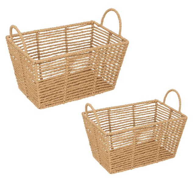 Coș de răchită EUGENE, cu mânere, 35 x 17 x 24 cm