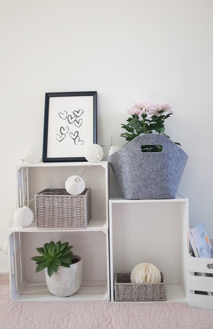 Cutie depozitare VINTAGE WHITE, Alb, 39x29x21 cm, Zeller