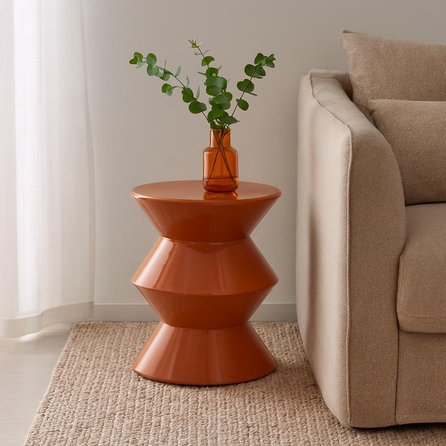 Masa coloană GISA, metalică, Ø 31 cm, portocalie