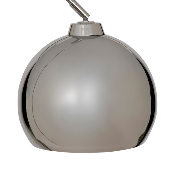 Lampa de podea arcuită FLORIS, metalică, argintie, 177 cm