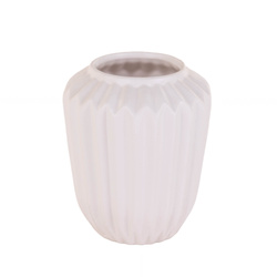 Vaza ceramica cu nervuri, 17 cm