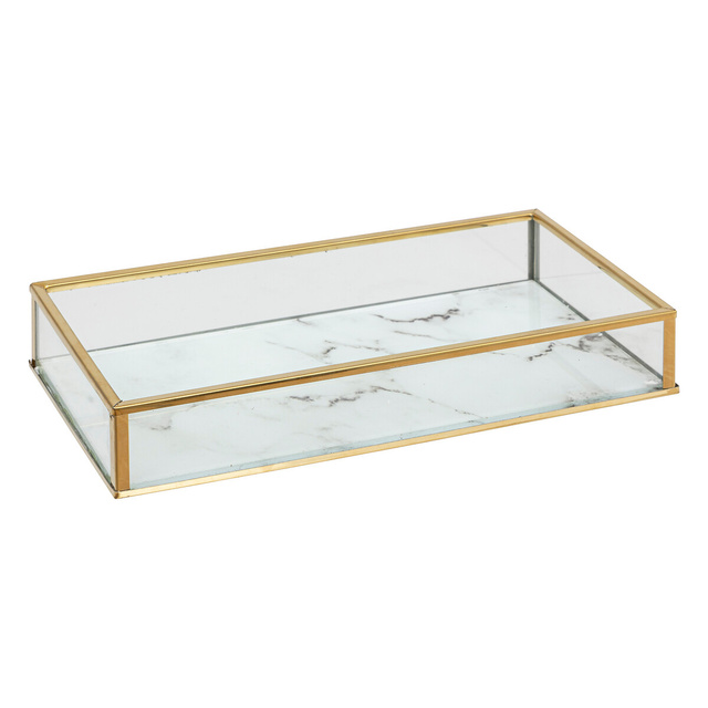 Tavi decorative aurii ROSIO, model marmura, 2 bucati