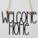 Inscripție metalica Welcome Home, negru, 26,5 x 18 cm