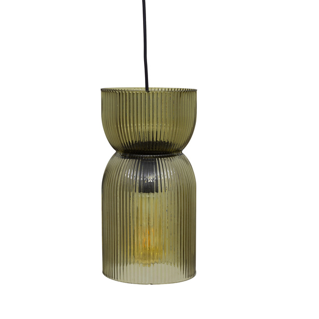 Lampă suspendată din sticlă verde ANCEL, Ø 14 cm