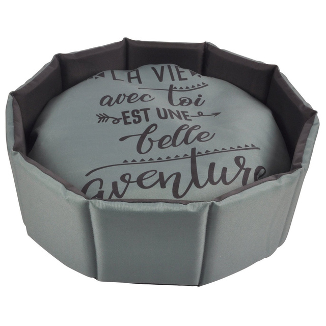 Pat pentru caini si pisici cu perna detasabila AVENTURE, Ø 48 cm