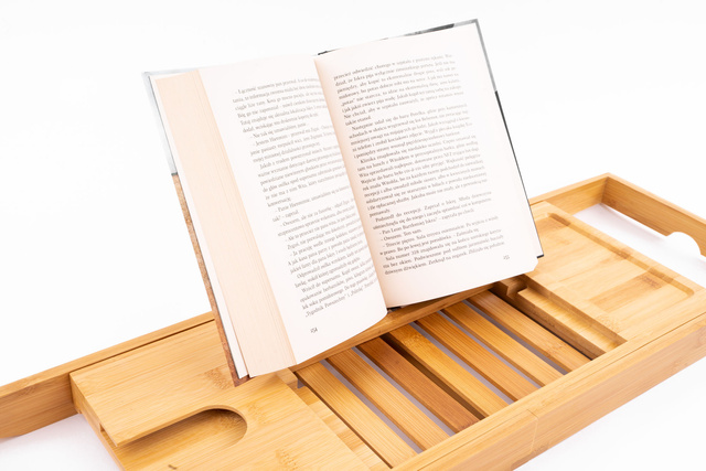 Raft extensibil pentru cadă din bambus, 70-105 cm