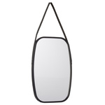 Oglindă rectangulară cu mânere din piele, 43 x 65 x 3 cm